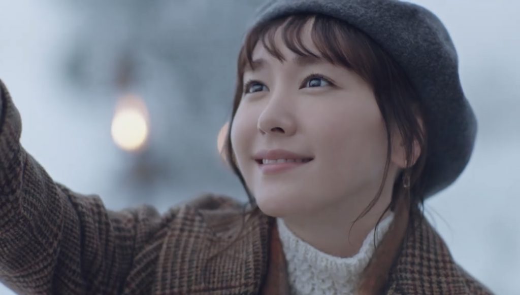 明治メルティーキッスCM、グラフィック 新垣結衣