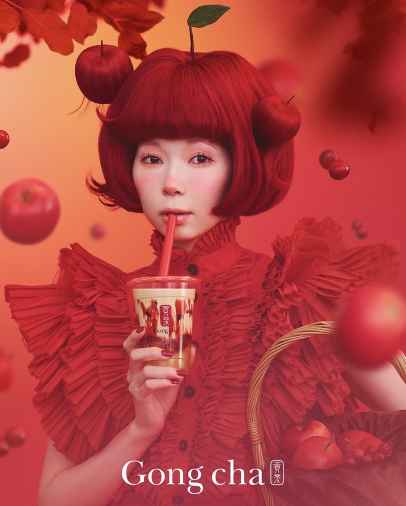 Gong Cha×あさぎーにょ RED HALLOWEEN りんごとクランベリー